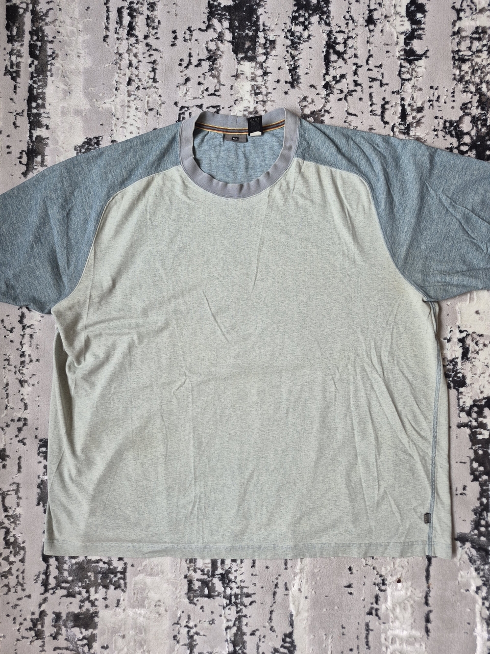 VINTAGE REI Organic Cotton mens short-sleeve 2 tone raglan crewneck tee XXXL